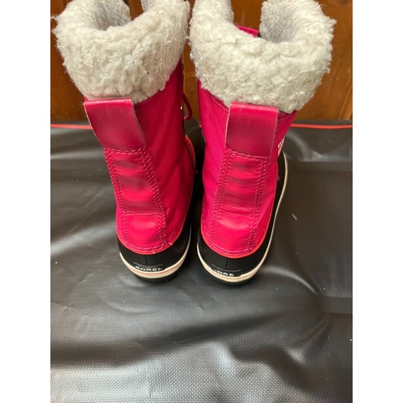 WOMENS SOREL PINK LEATHER FAUX SHEEPSKIN WATERPROOF WINTER/SNOW BOOTS SZ 6 - Picture 3 of 5